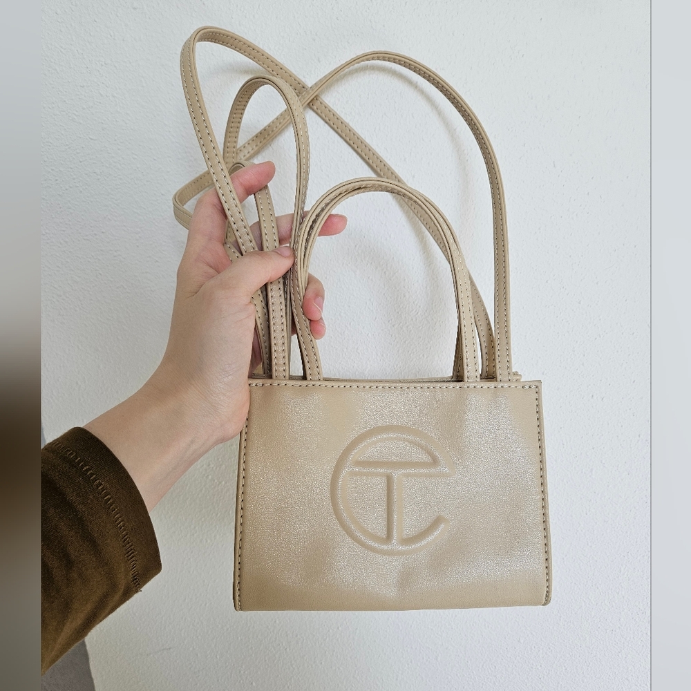 Telfar Logo Cream Small Bag